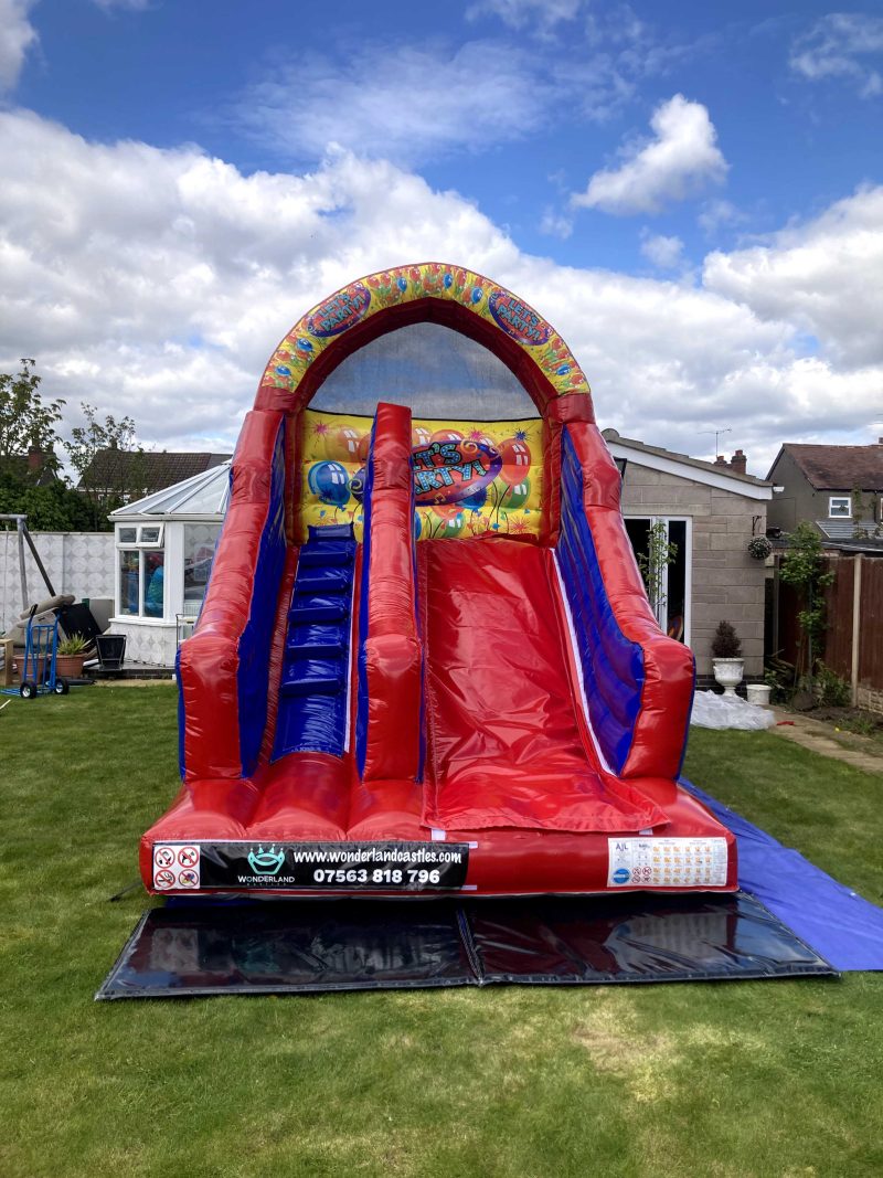 12ft x 15ft x 15ft- Let’s Party Slide